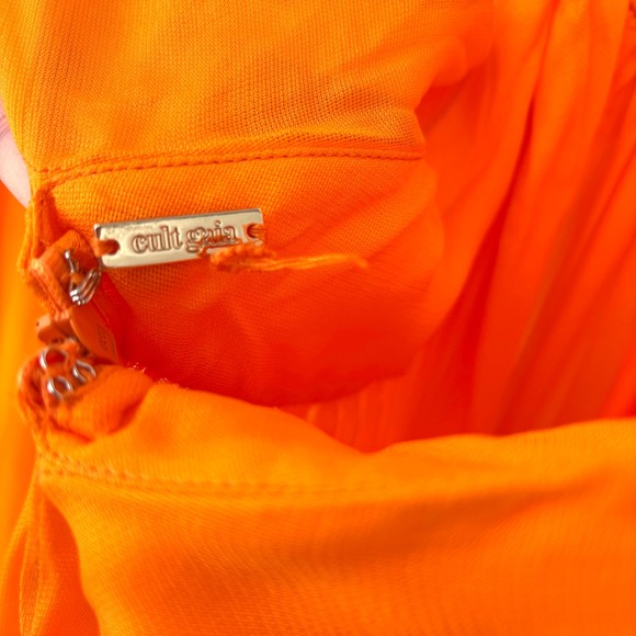 Cult Gaia Sloane Orange Halter Maxi‎ Dress Sz Large Open Back Resort Beach - Picture 4 of 13